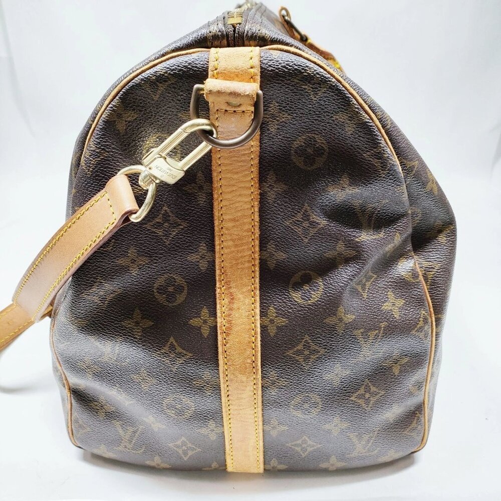 Authentic Louis Vuitton Keepall Bandoulière 55 Monogram Duffle/Travel Bag - Picture 4 of 10